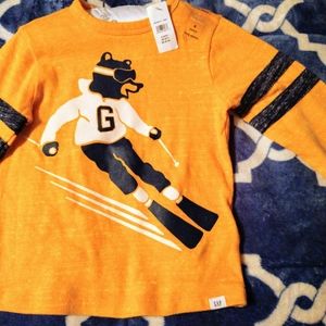 Skiing Bear Gap Long Sleeved Tee